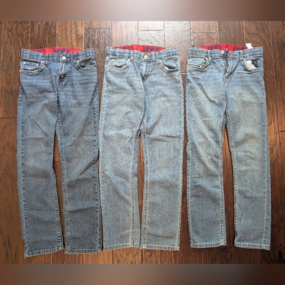 LEVI'S 511 Boys Blue Jeans Lot Bundle Of 3 Pairs Size 14 - Picture 1 of 4